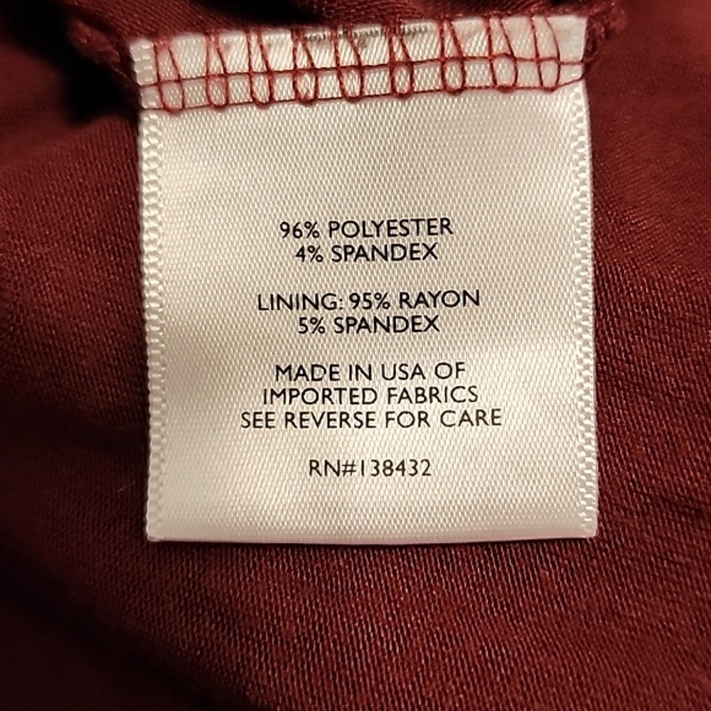 ModCloth Burgundy Retro Tie-Neck Jersey Dress - Picture 7 of 8